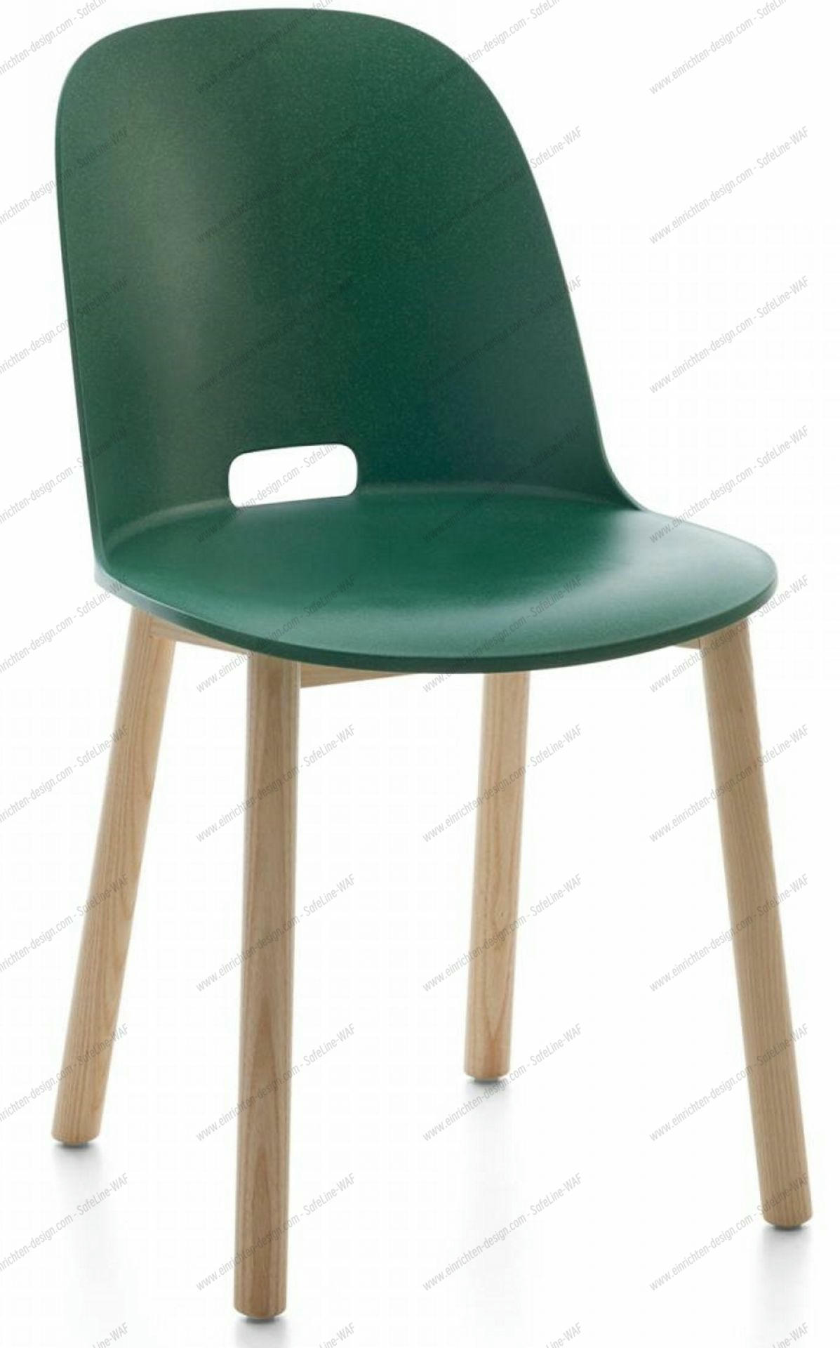 Alfi Chair Stuhl hoher Rücken Emeco-grün