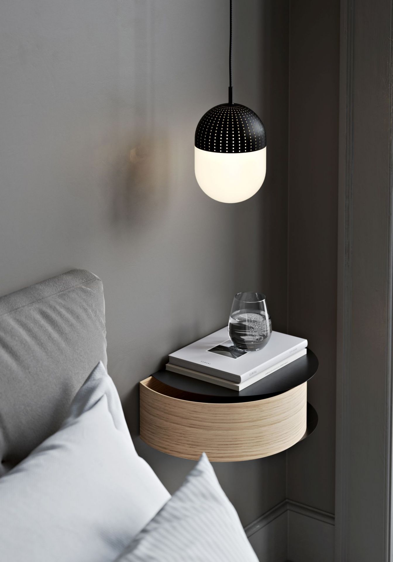 Wallie wall drawer shelf grey-beige Woud