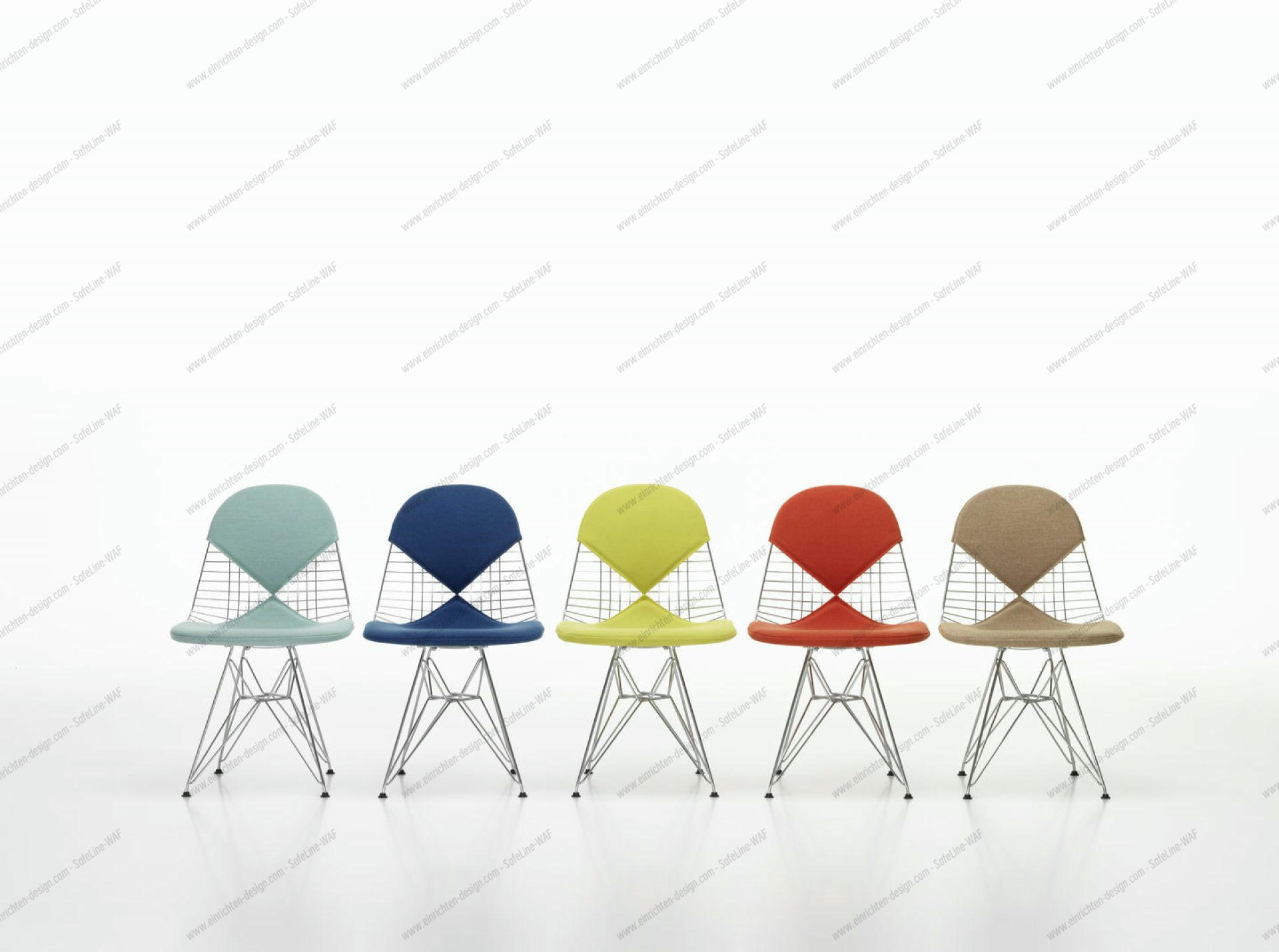 DKR-2 Wire Chair with seat and back cushion Vitra