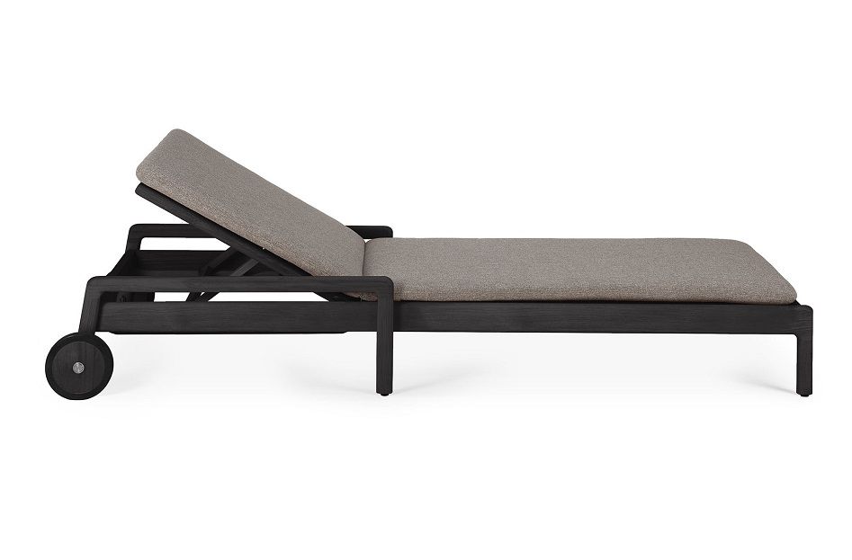 Jack Outdoor Adjustable Lounger Teak black Ethnicraft