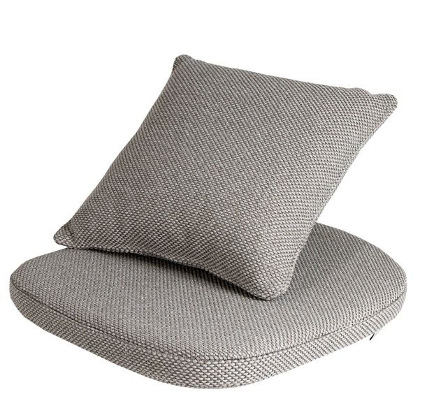Seat Cushion Set for Moments Chair Outdoor Cane-Line Focus Light Grey
