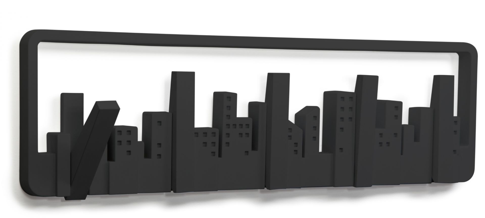 Skyline Multi Hook Garderobe Umbra schwarz SINGLE PIECES