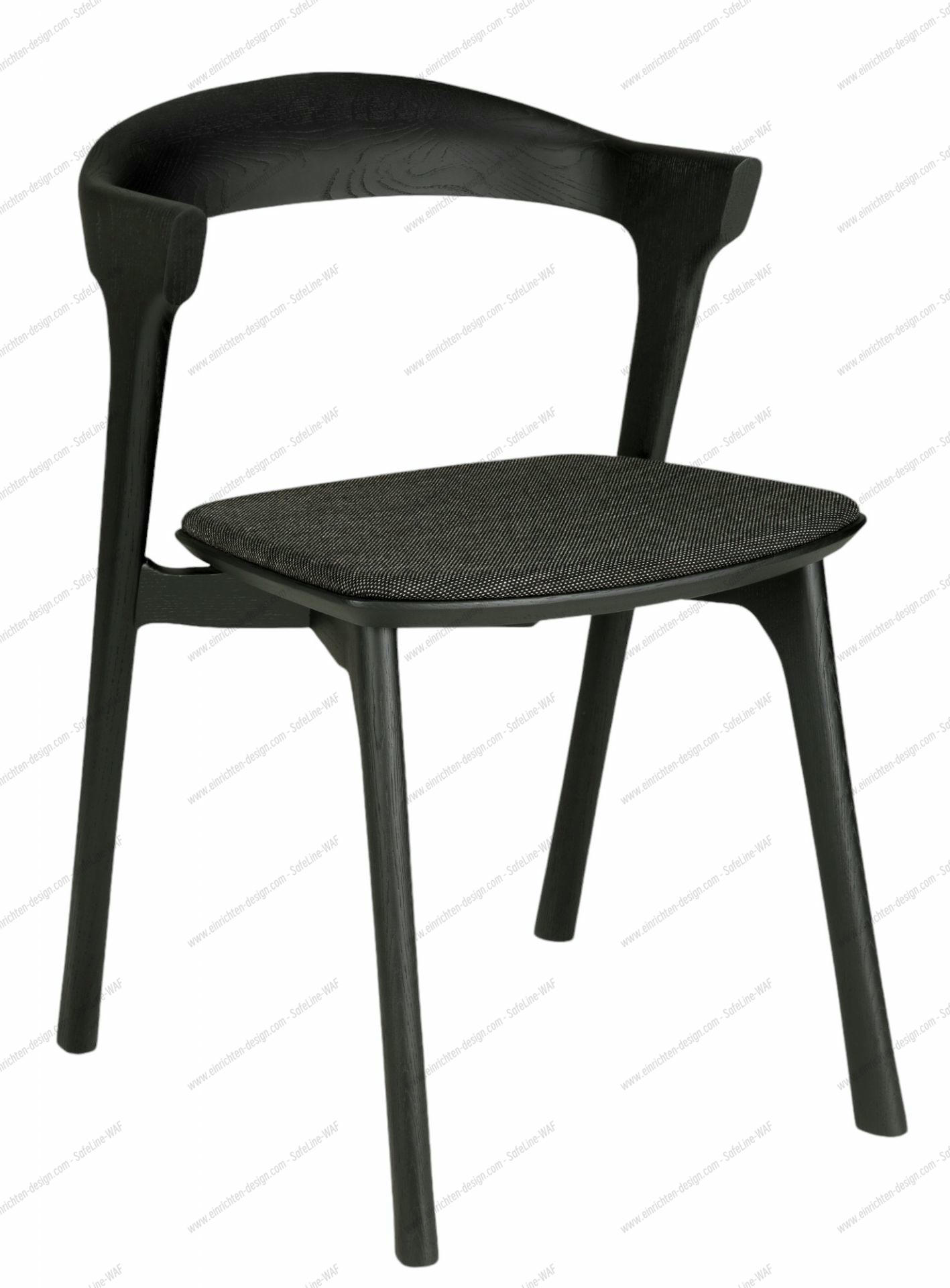 Bok chair brown oak / black fabric Ethnicraft 
