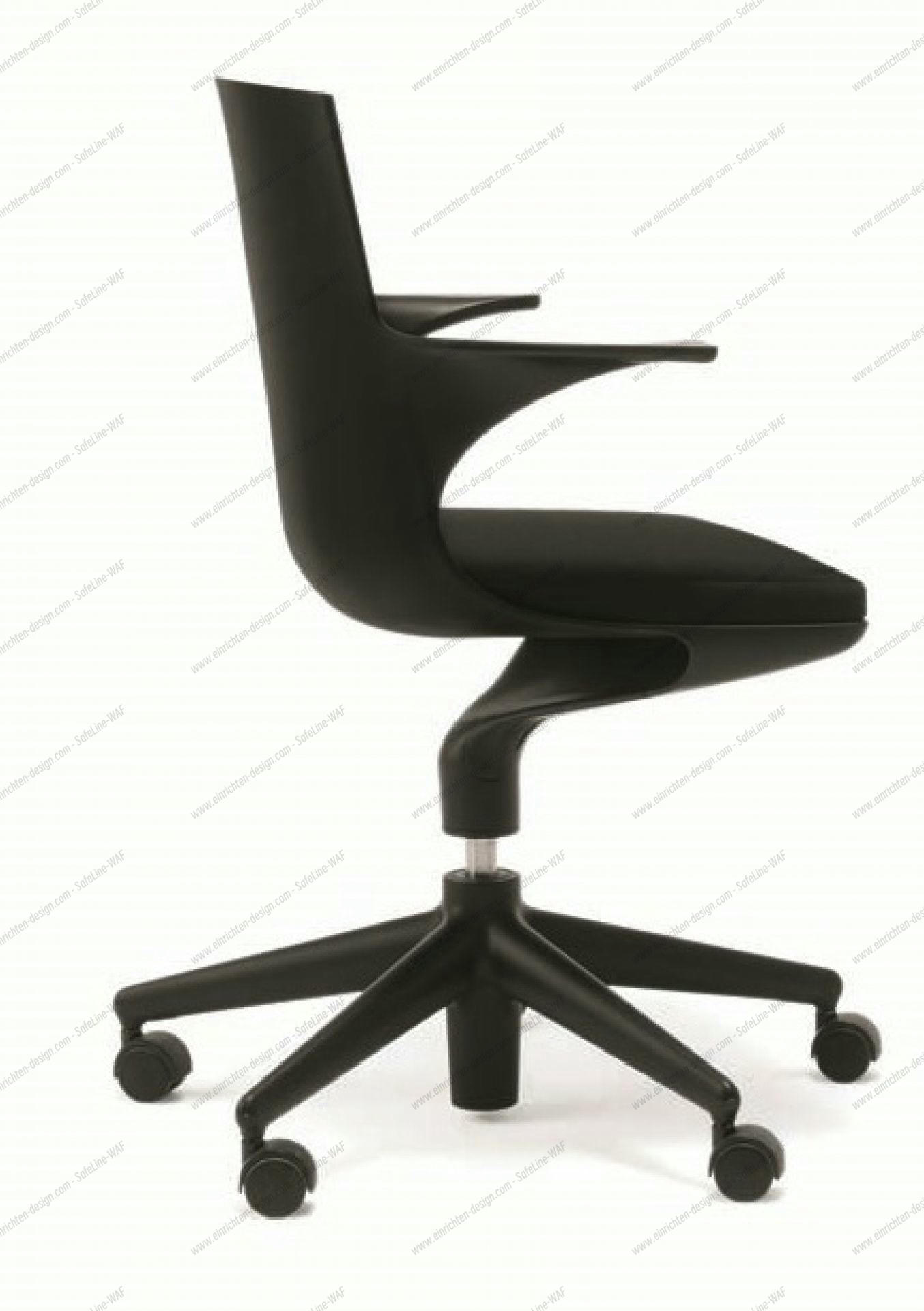 Spoon Chair Swivel chair Kartell White Black