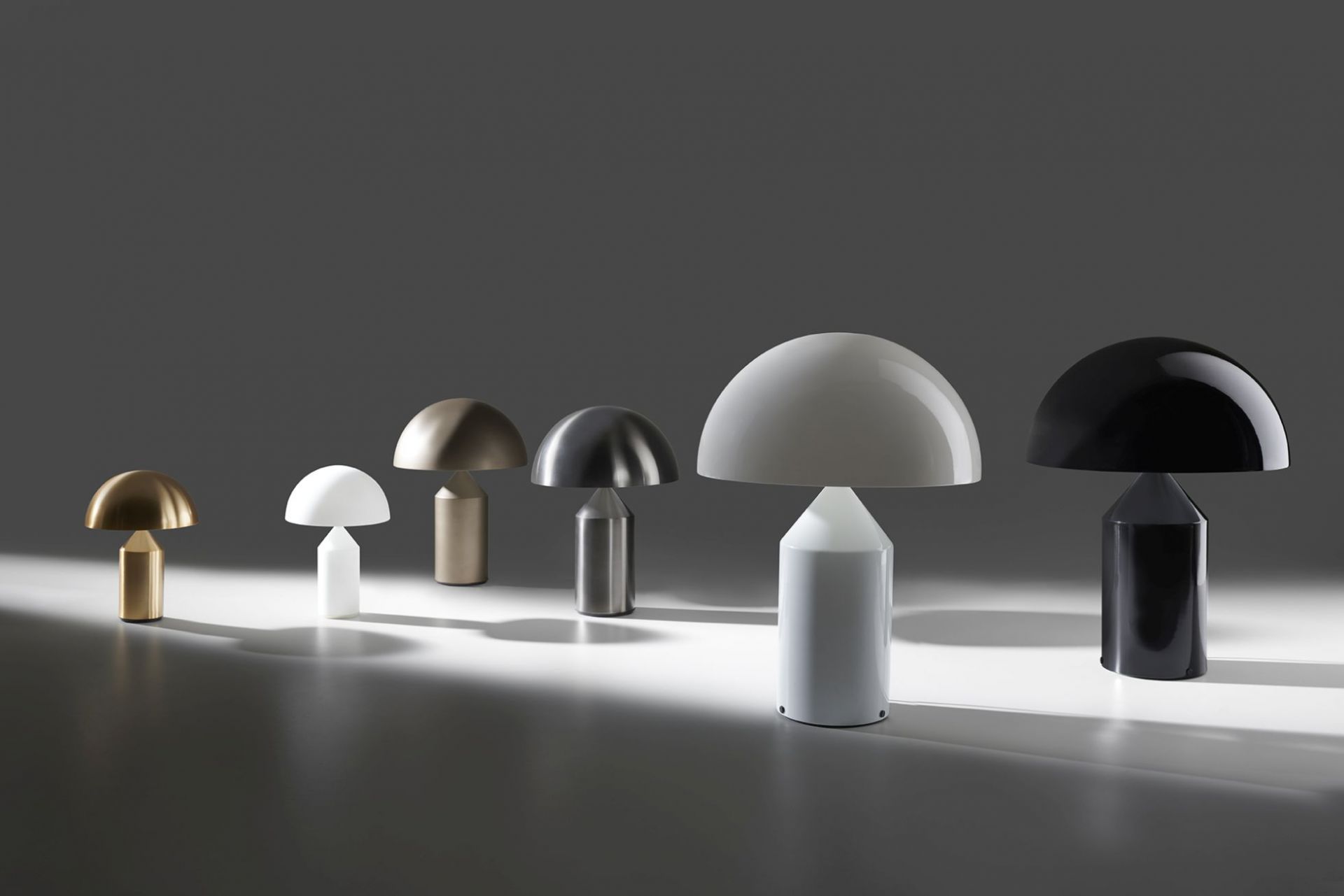 Atollo 238 table lamp nickel Oluce
