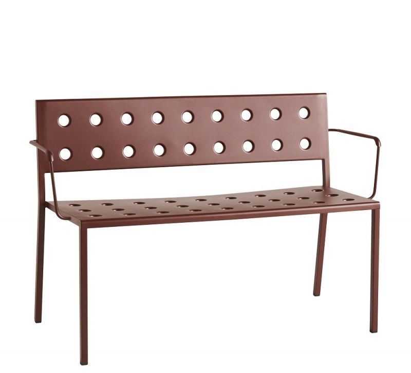 Balcony Dining Bench with Armrests Outdoor Hay