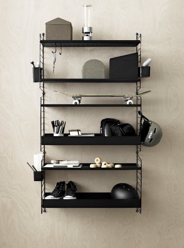 Single Piece Metal Shelf Low Edge W 58 cm String Furniture   