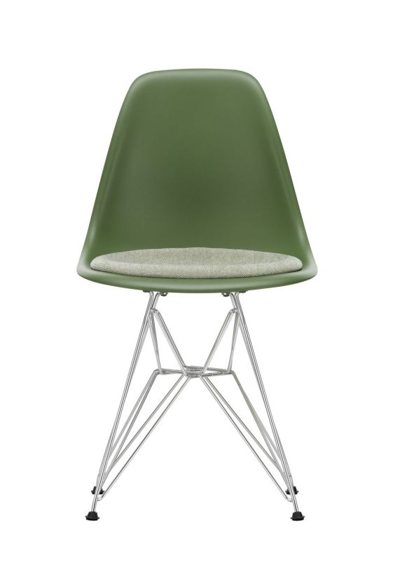 Eames Fiberglass Chair DSR Chair with Seat cushion Vitra