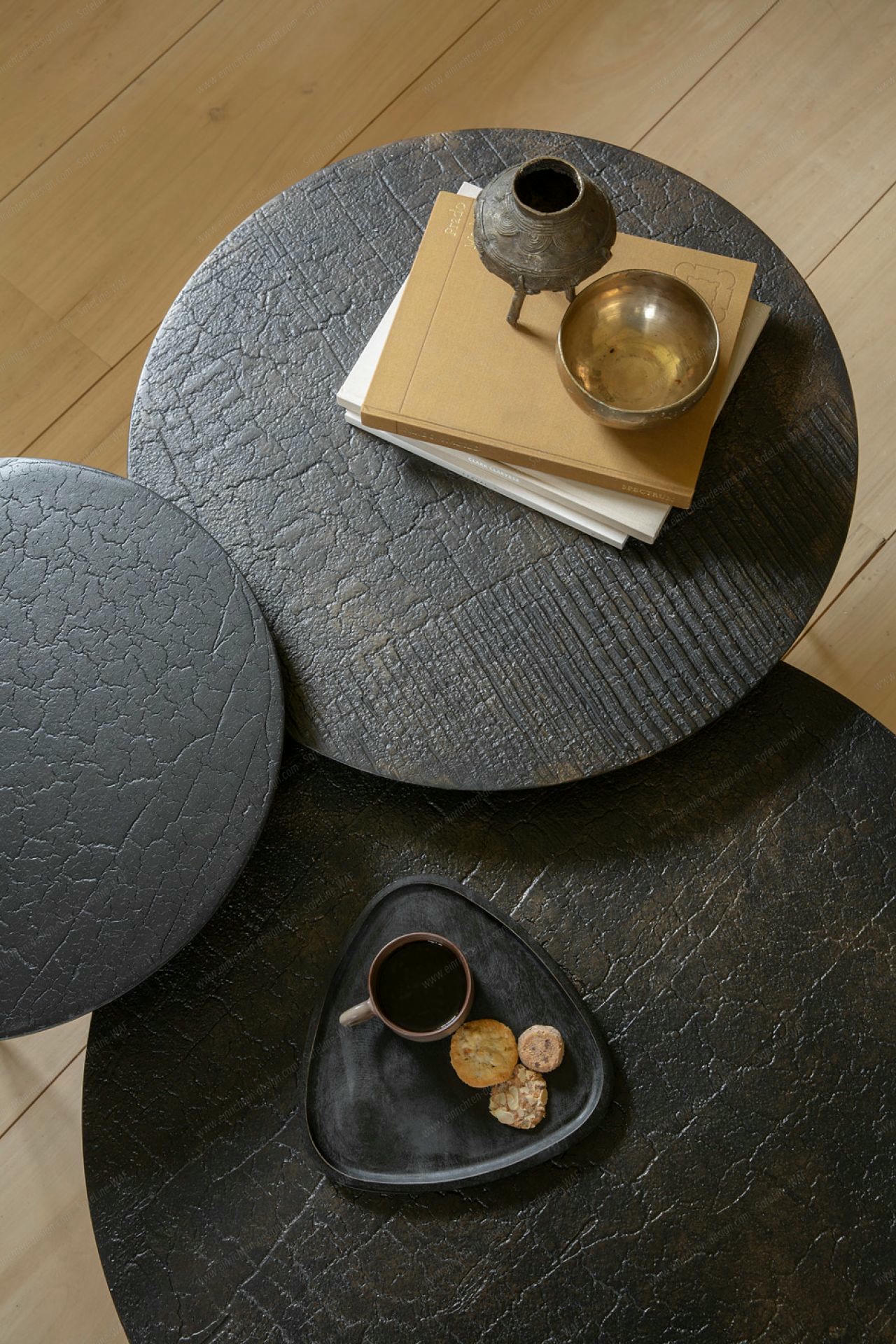 Luna Coffee Table Lava Linear Whisky Ethnicraft
