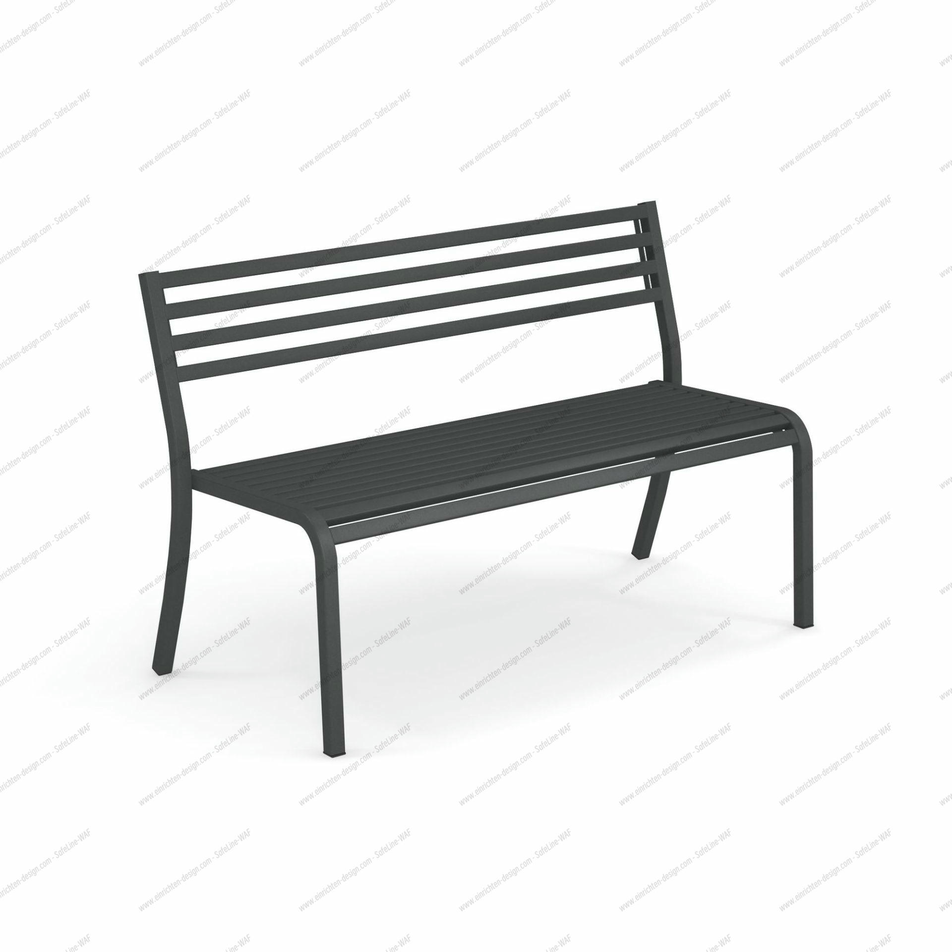 Segno Bank von Emu, 128 cm, aus Eisen in Antik-Optik für Garten und Terrasse.