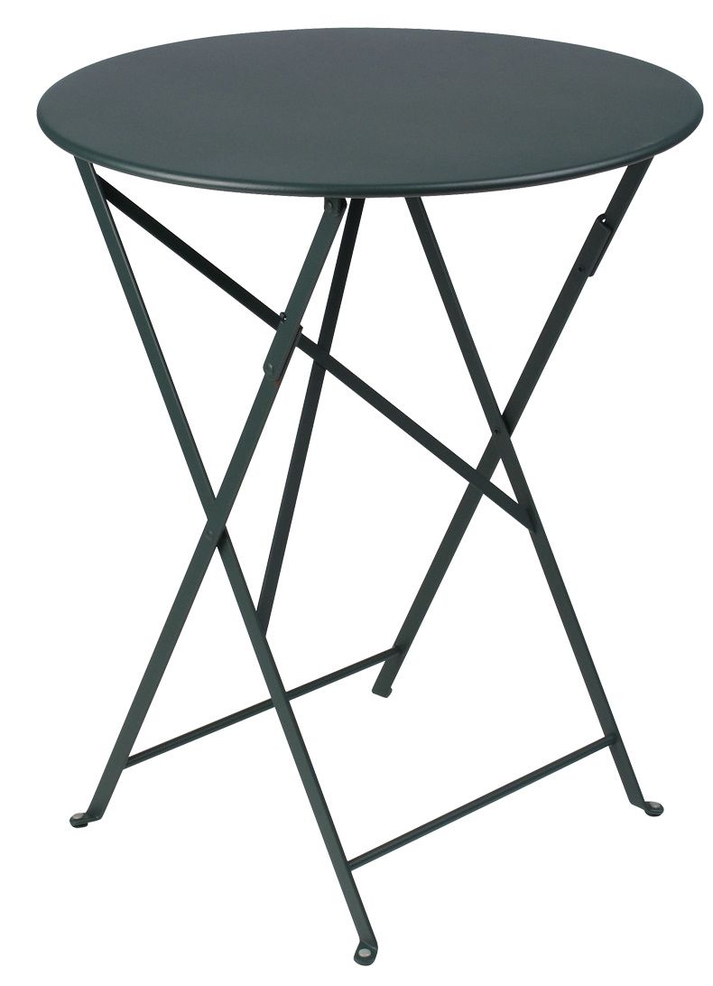 Bistro Outdoor Round Folding table Fermob Poppy red Bistro Outdoor Round Folding table Fermob Poppy red