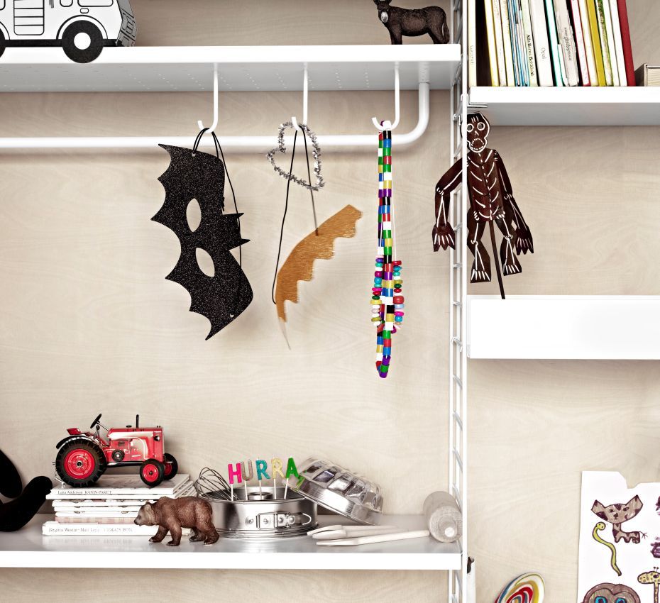 Single Part Rods for Metal Shelf W 78 cm String Furniture 