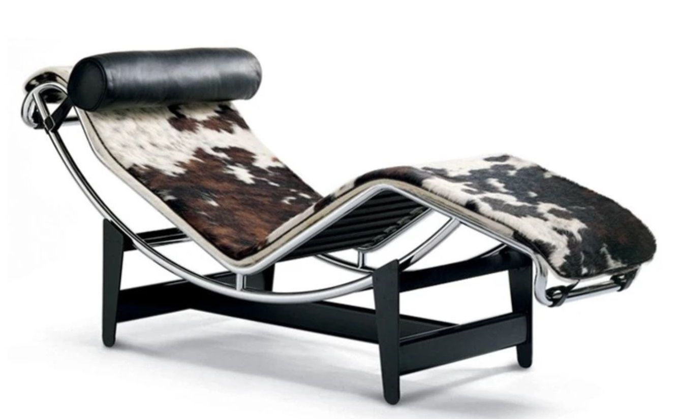 4 Chaise Longue à reglage continu Chaise longue fur black /brown/white / bolster leather black Cassina PRE-SHIP COMBINATION QUICK-SHIP 