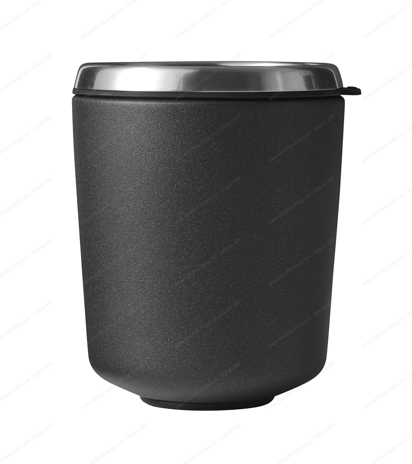Vipp Zahnbürstenhalter EINZELSTÜCK in Schwarz mit Edelstahldeckel, modernes Badezimmeraccessoire für stilvolle Aufbewahrung von Zahnbürsten.