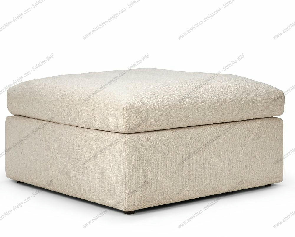 Mellow Upholstered Stool Off White Eco Fabric Ethnicraft