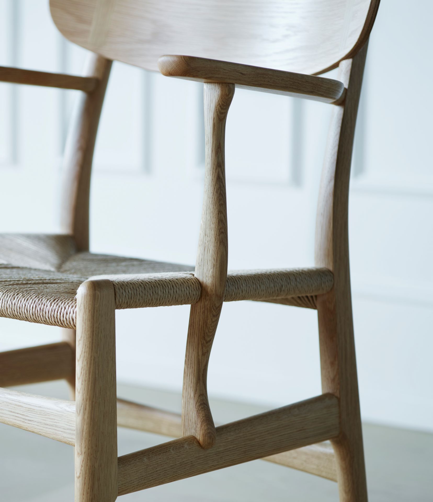CH26 wooden chair Natural braid/Oak soaped Carl Hansen &amp; Søn