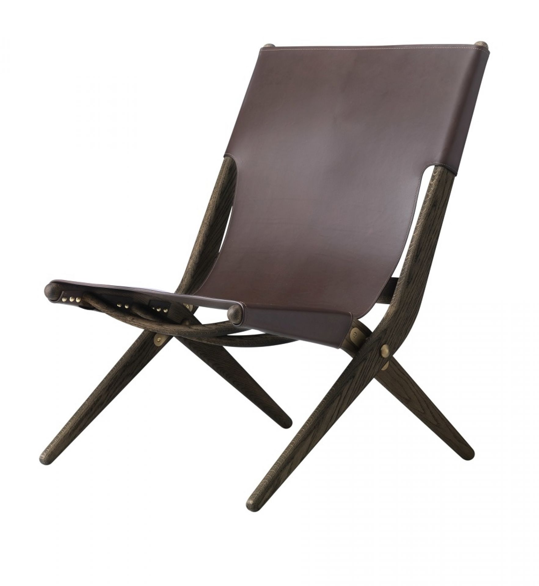Saxe Chair oak brown stained - leather brown Audo