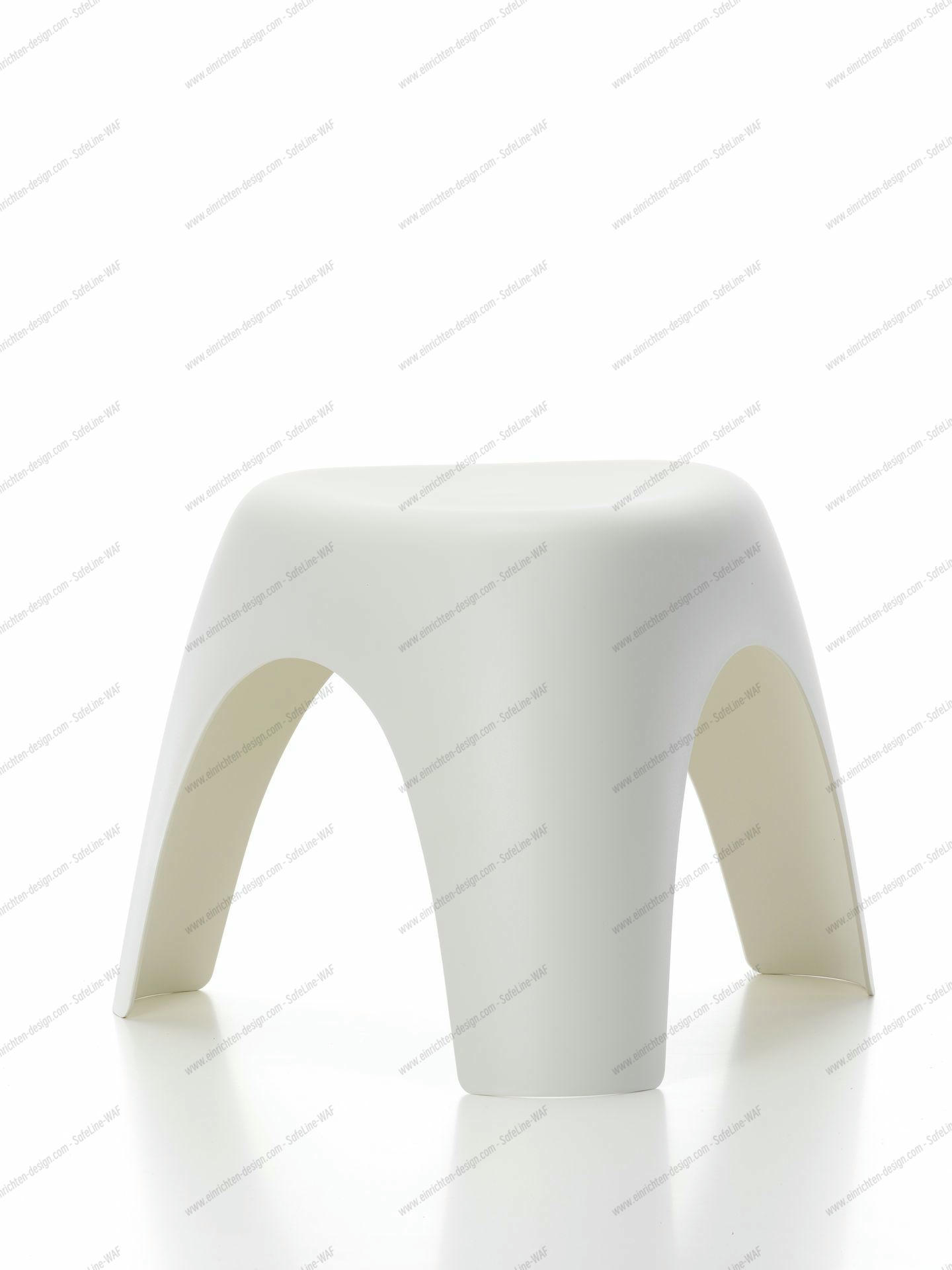 Weißer Elephant Stool Hocker von Vitra, moderner Designhocker für Kinder und Erwachsene.