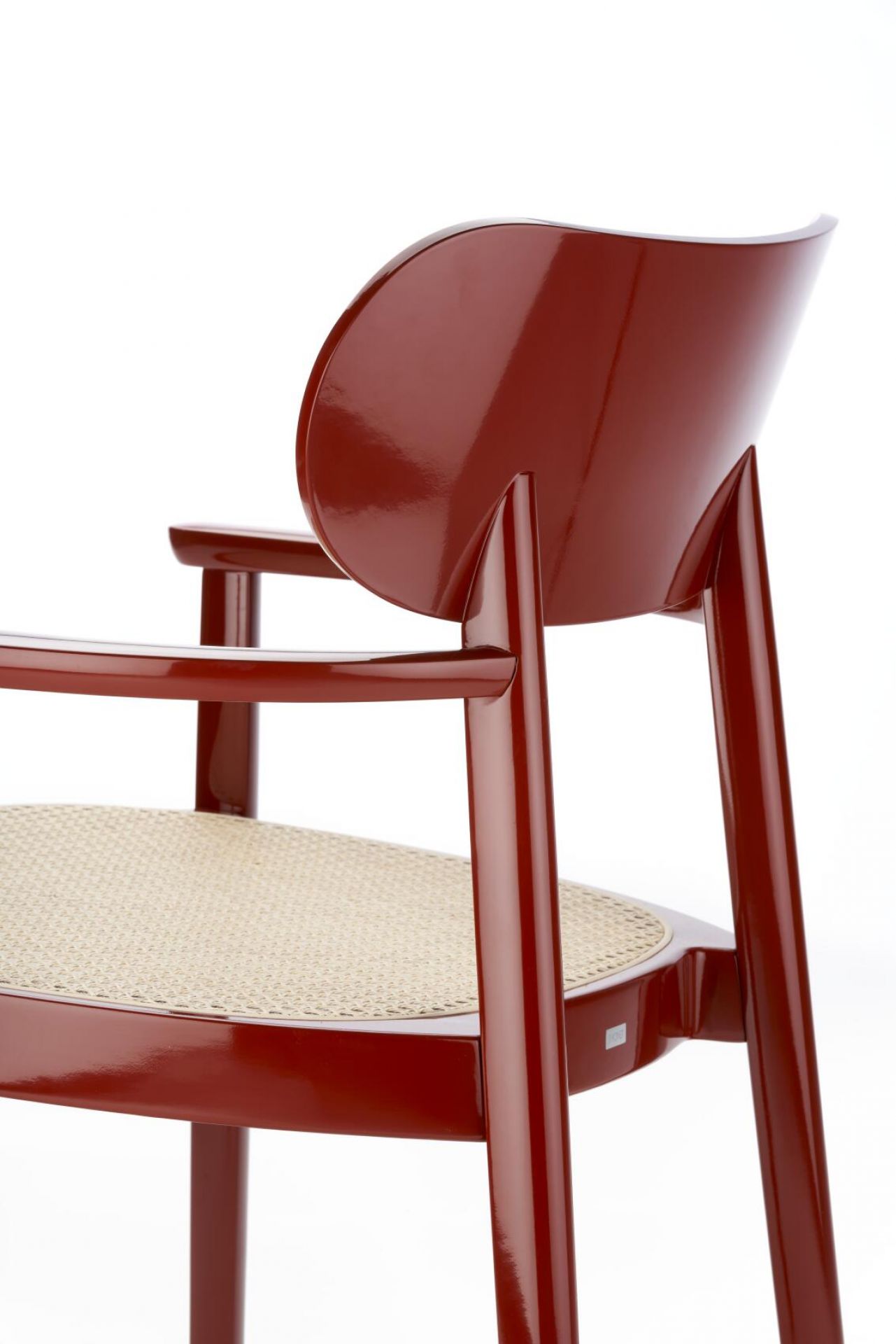 Wooden armchair with armrests 119 F high gloss Thonet