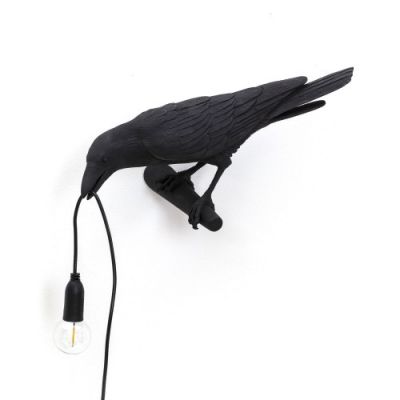 Bird Lamp Looking left black Seletti