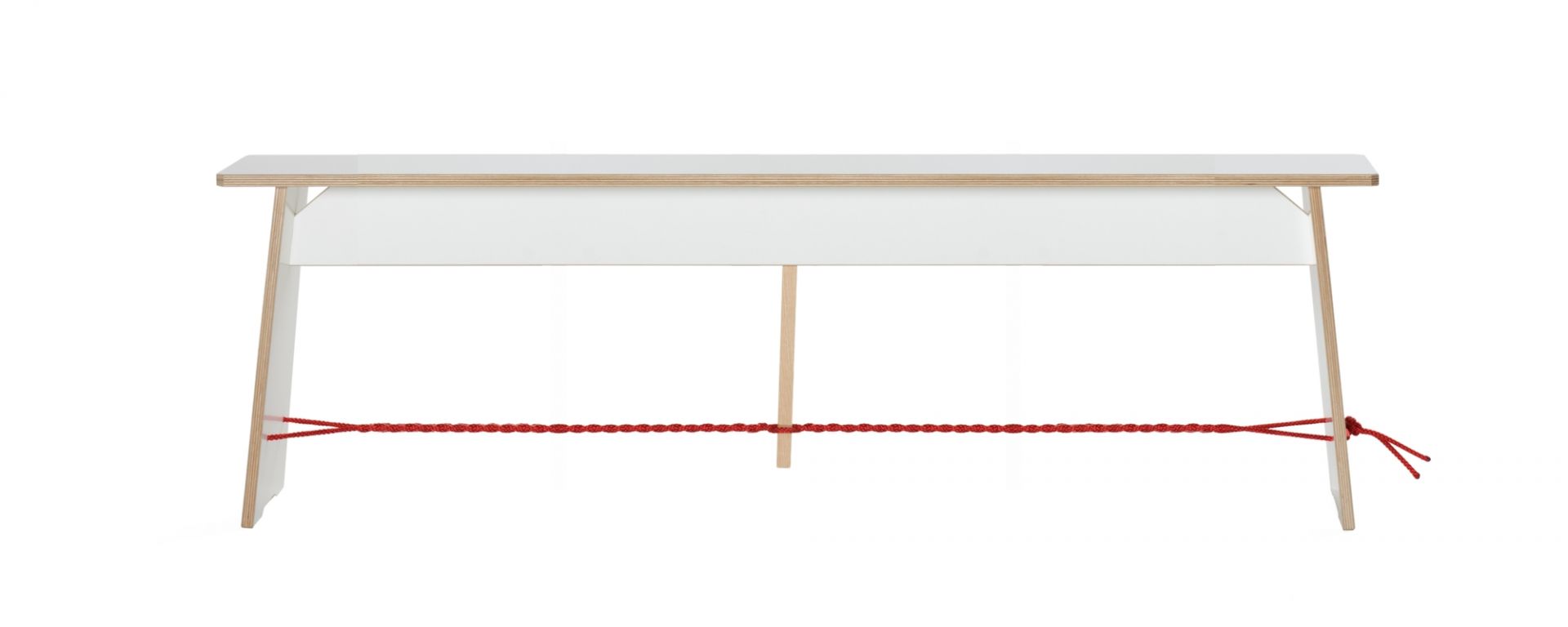Langer Max bench 140 cm black rope red Nils Holger Moormann
