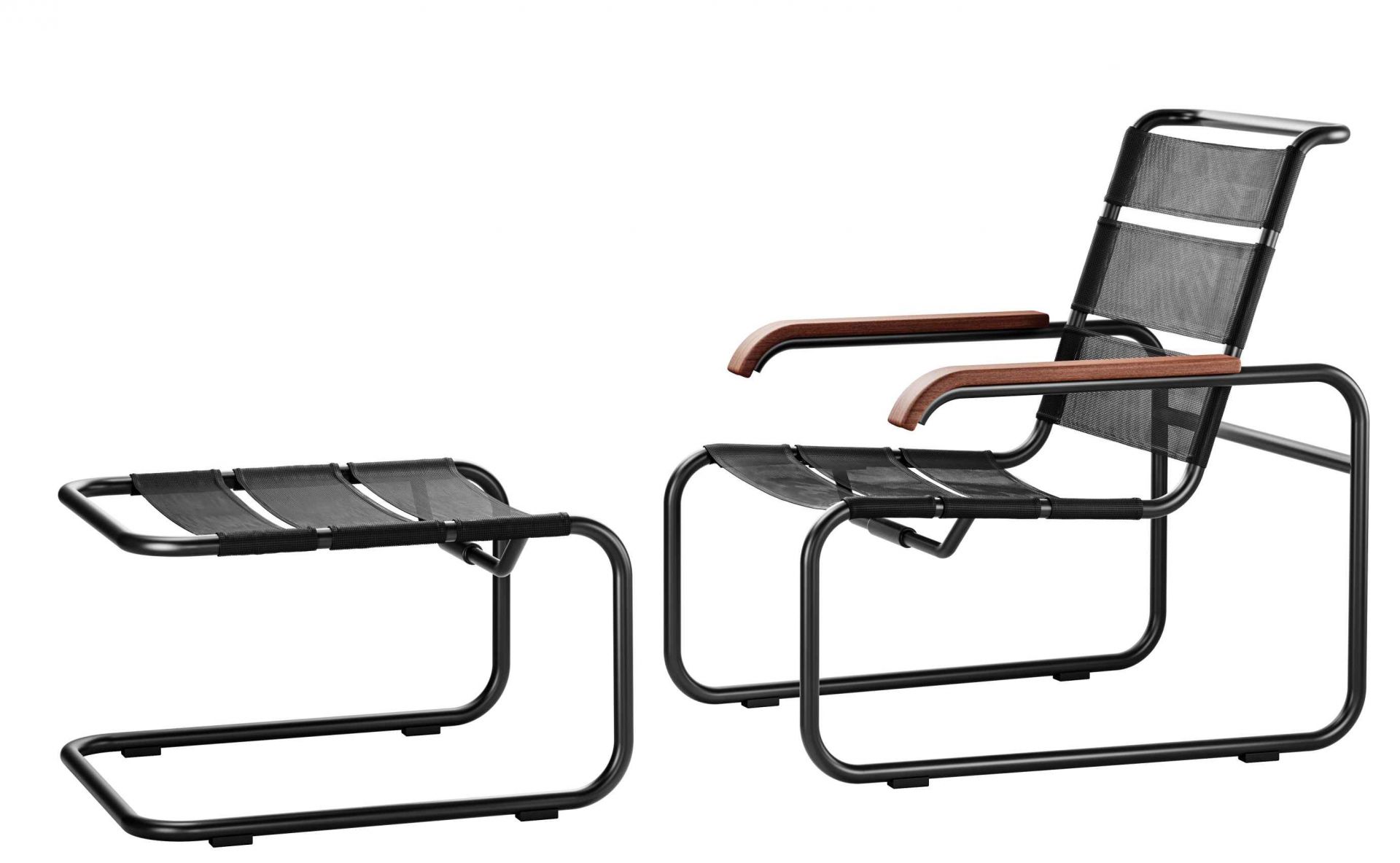 S 35 All Seasons Outdoor Armchair + Stool Thonet