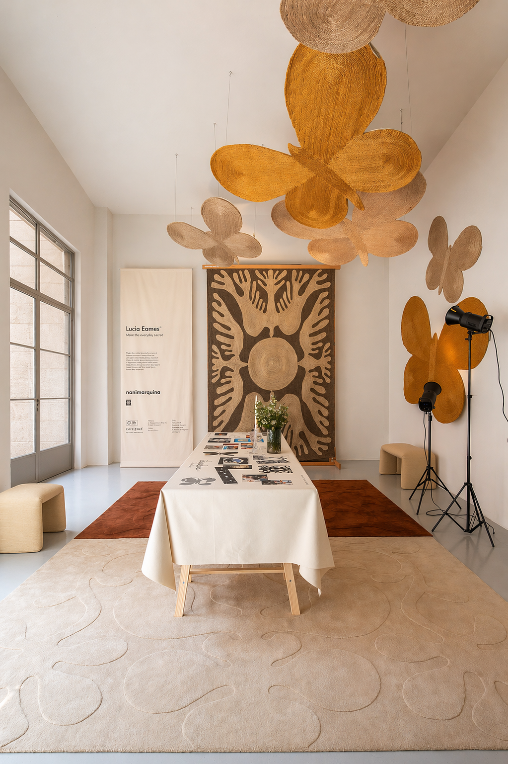 Lucia Eames Rooted Carpet Ivory Nanimarquina