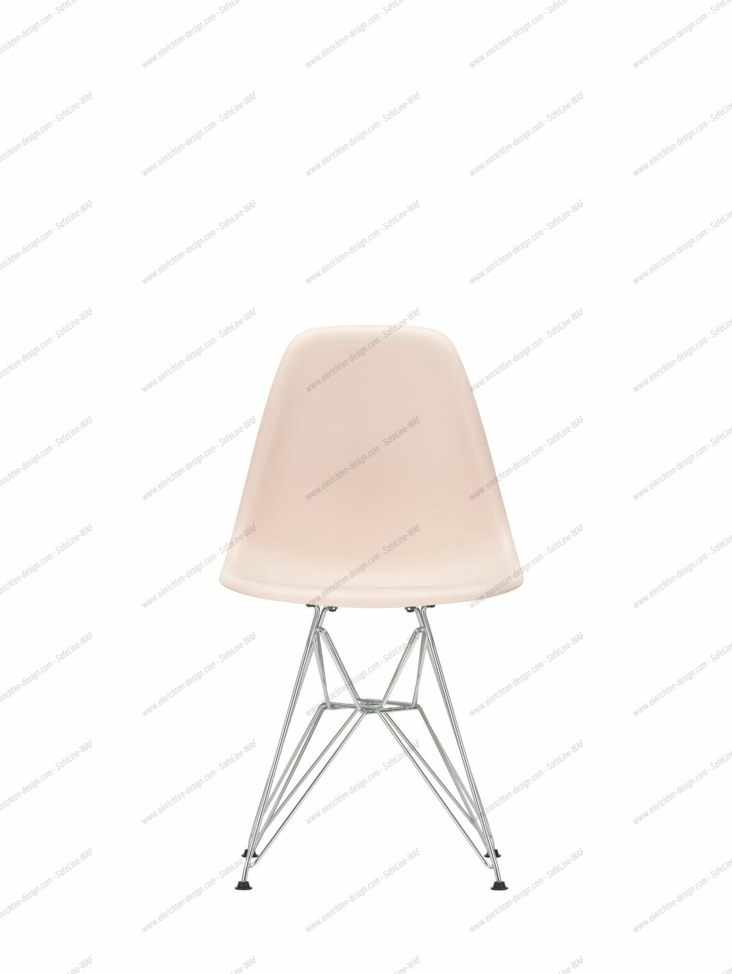 Eames Plastic Side Chair DSR Chair Vitra Black-Pale Pink