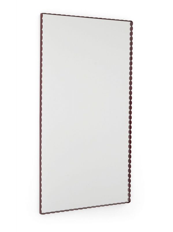 Arcs Mirror Rectangle Green/Burgundy Hay