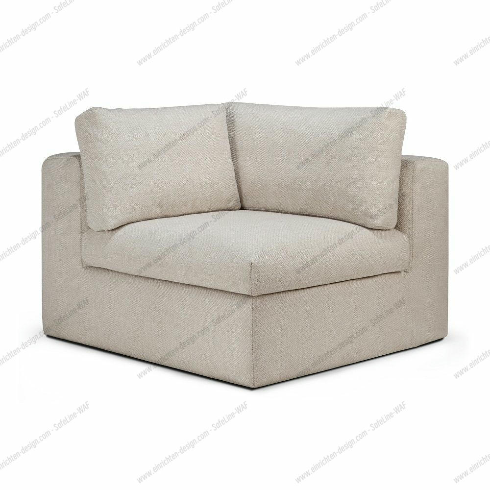 Mellow Sofa Corner Ivory Fabric Ethnicraft 