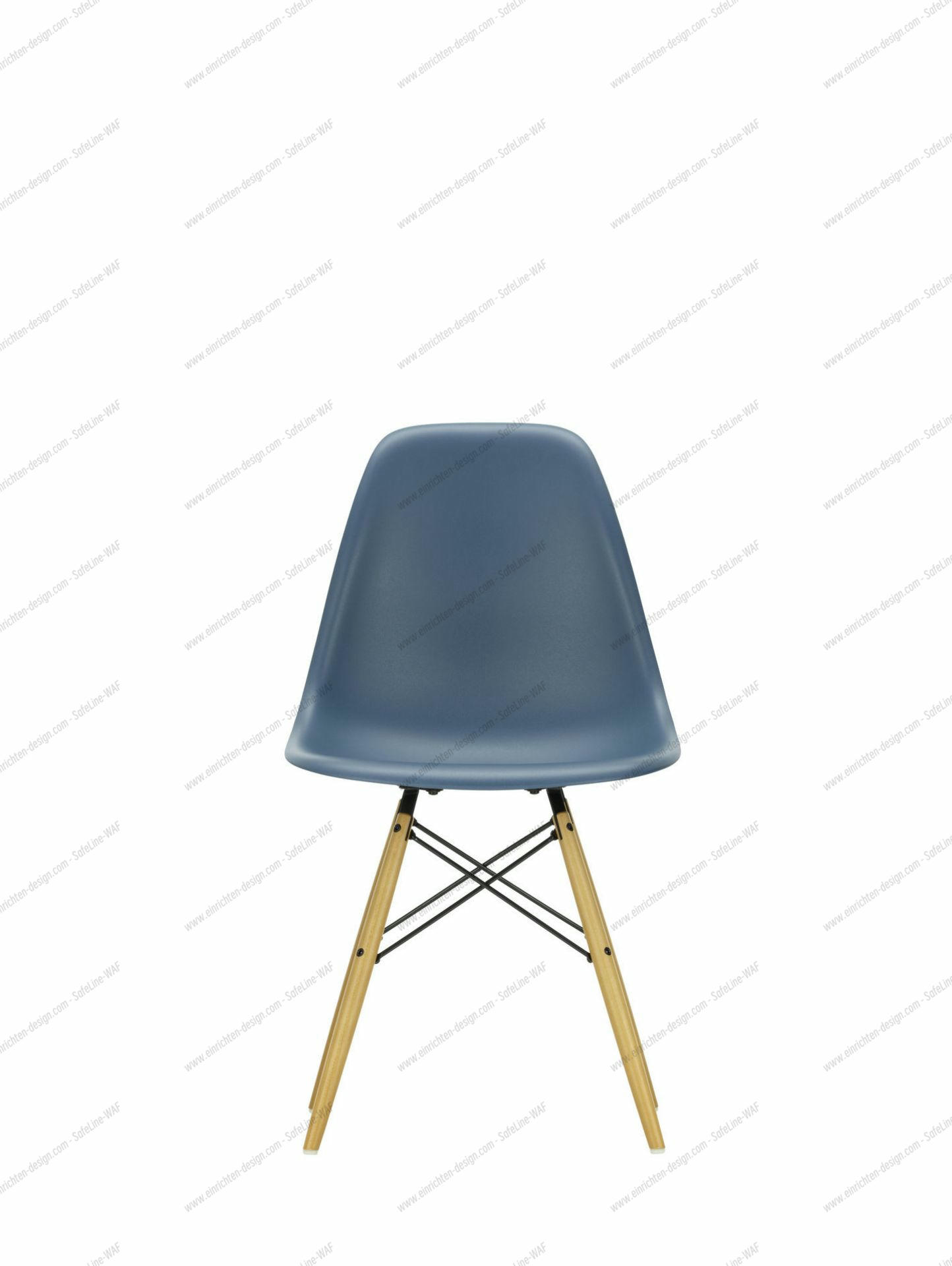 Eames Plastic Side Chair DSW Chair Vitra Maple yellowish-Deep black