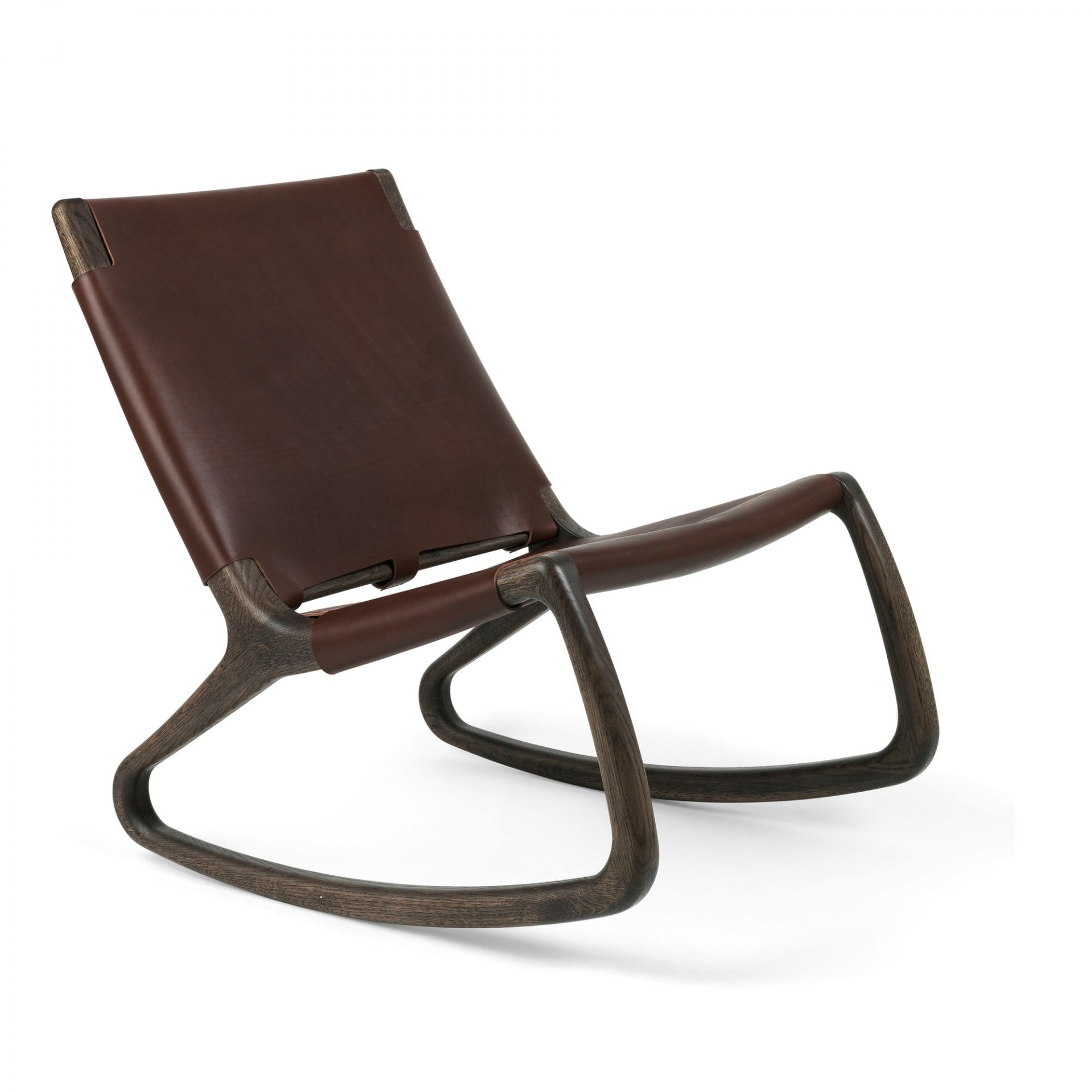 Rocker Rocking Chair Harness Leather Mater Mustang