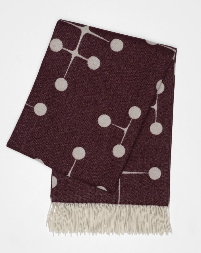 Eames Wool Blanket Bordeaux Wool Blanket Vitra LIMITED EDITION 