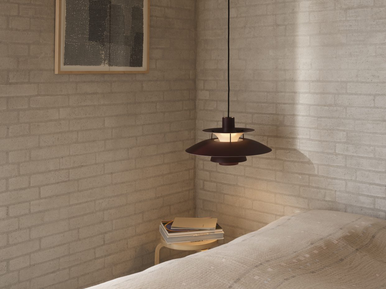 PH 5 Monochrome Pendant light Louis Poulsen Dusty Indigo
