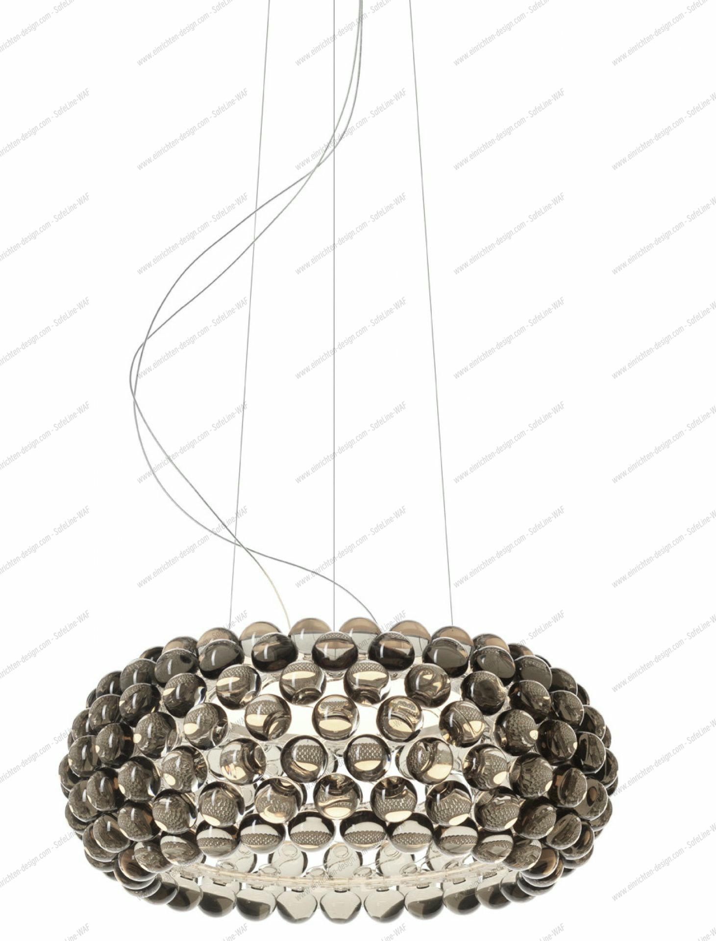 Caboche Plus Media Pendant light Foscarini Halogen grey