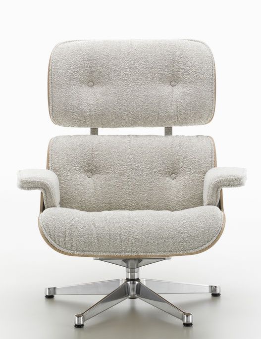 Eames Lounge Chair & Ottoman armchair PREFERRED COMBINATION Nubia, cream sand, polished, cherry wood
