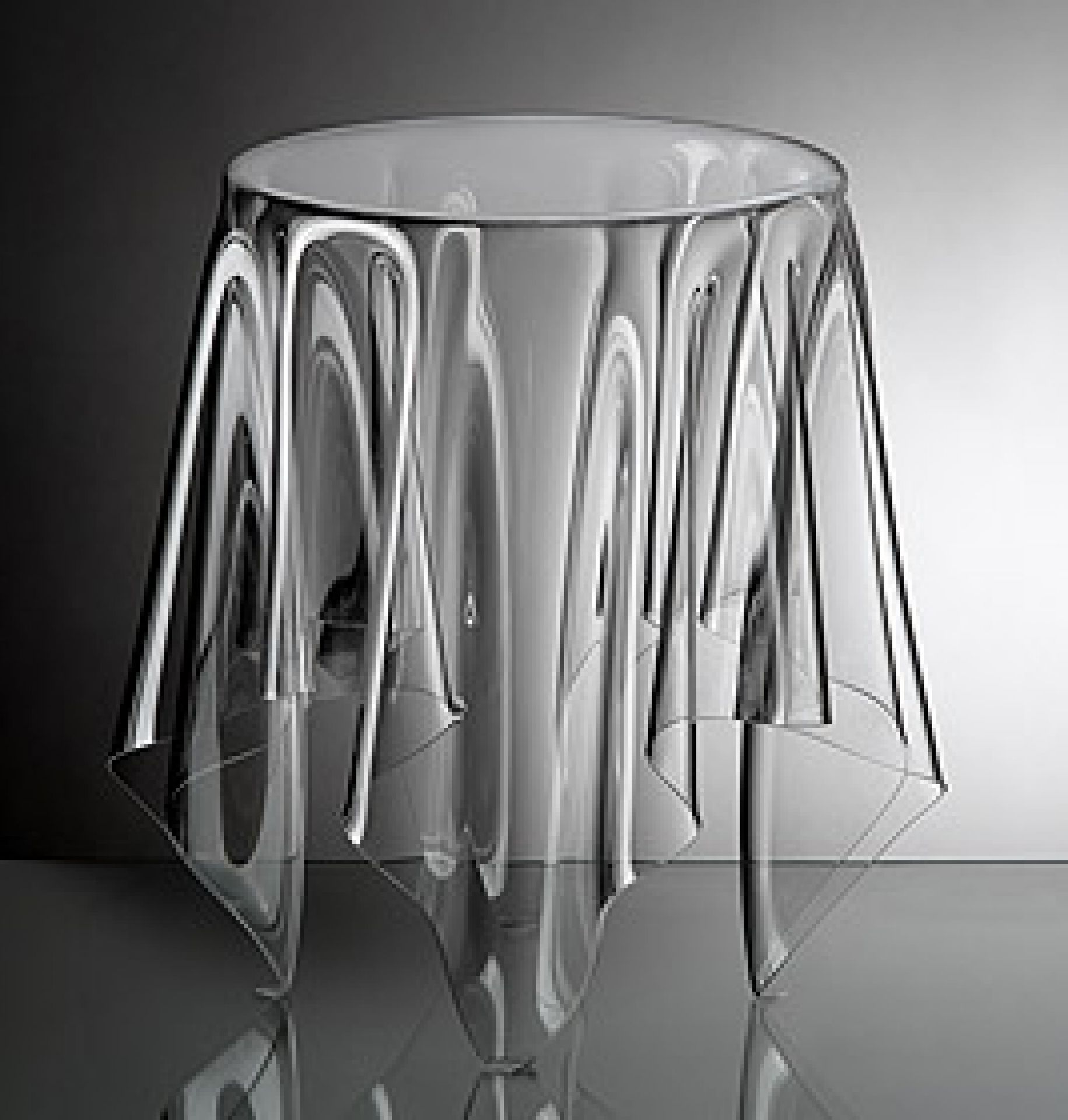 Essey Illusion transparent side table, Klein & More SINGLE PIECES