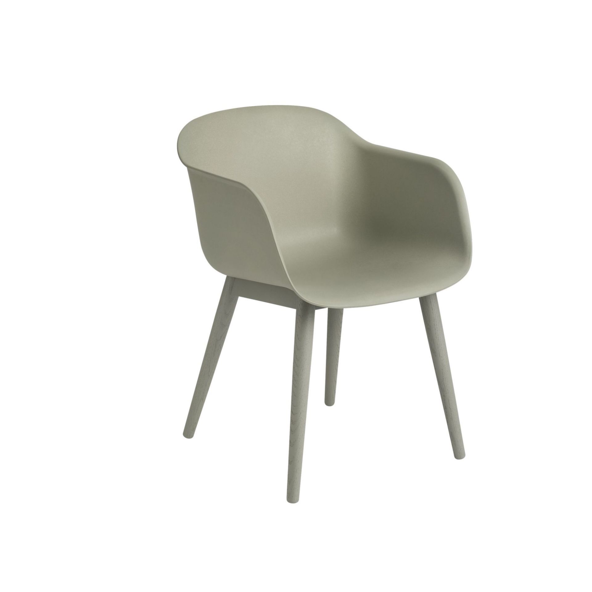 Fiber Armchair Wood Base Chair Muuto