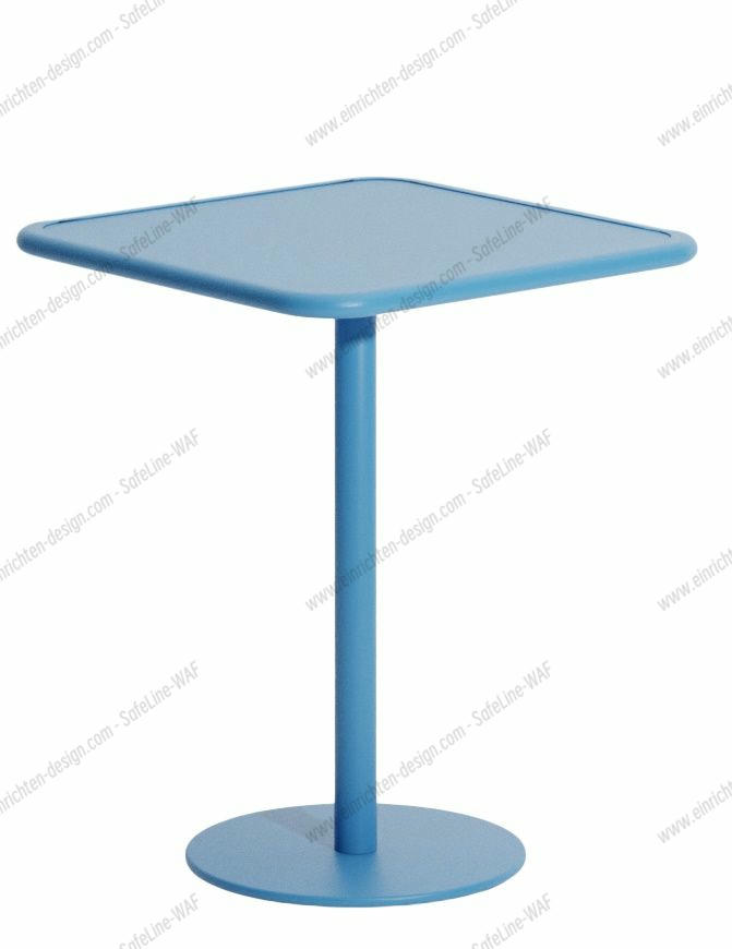 Week-End Bistro Table Square bar table Petite Friture Sky blue