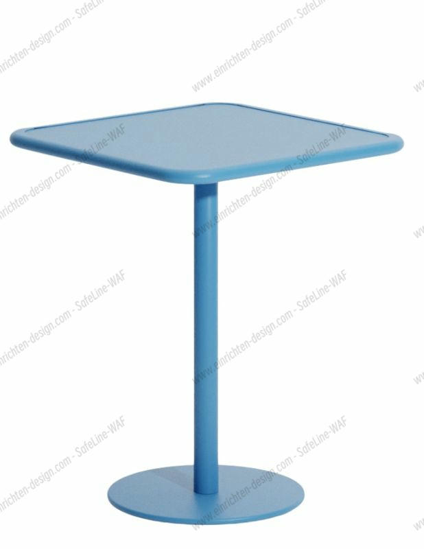 Week-End Bistro Table Square bar table Petite Friture Sky blue