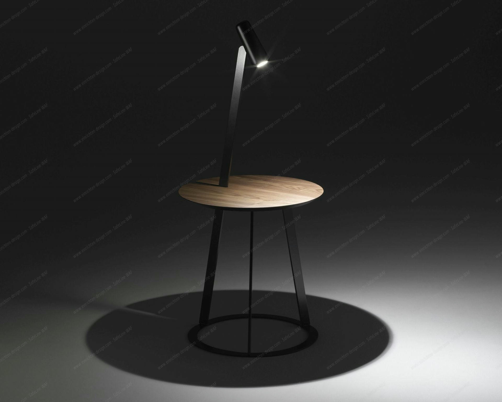 Albino Torcia Side Walnut / black Table Casamania Horm