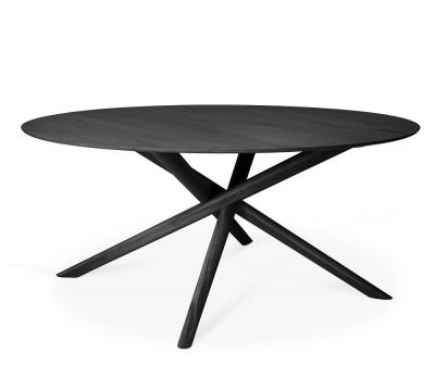 Mikado Table Round Oak black Ethnicraft