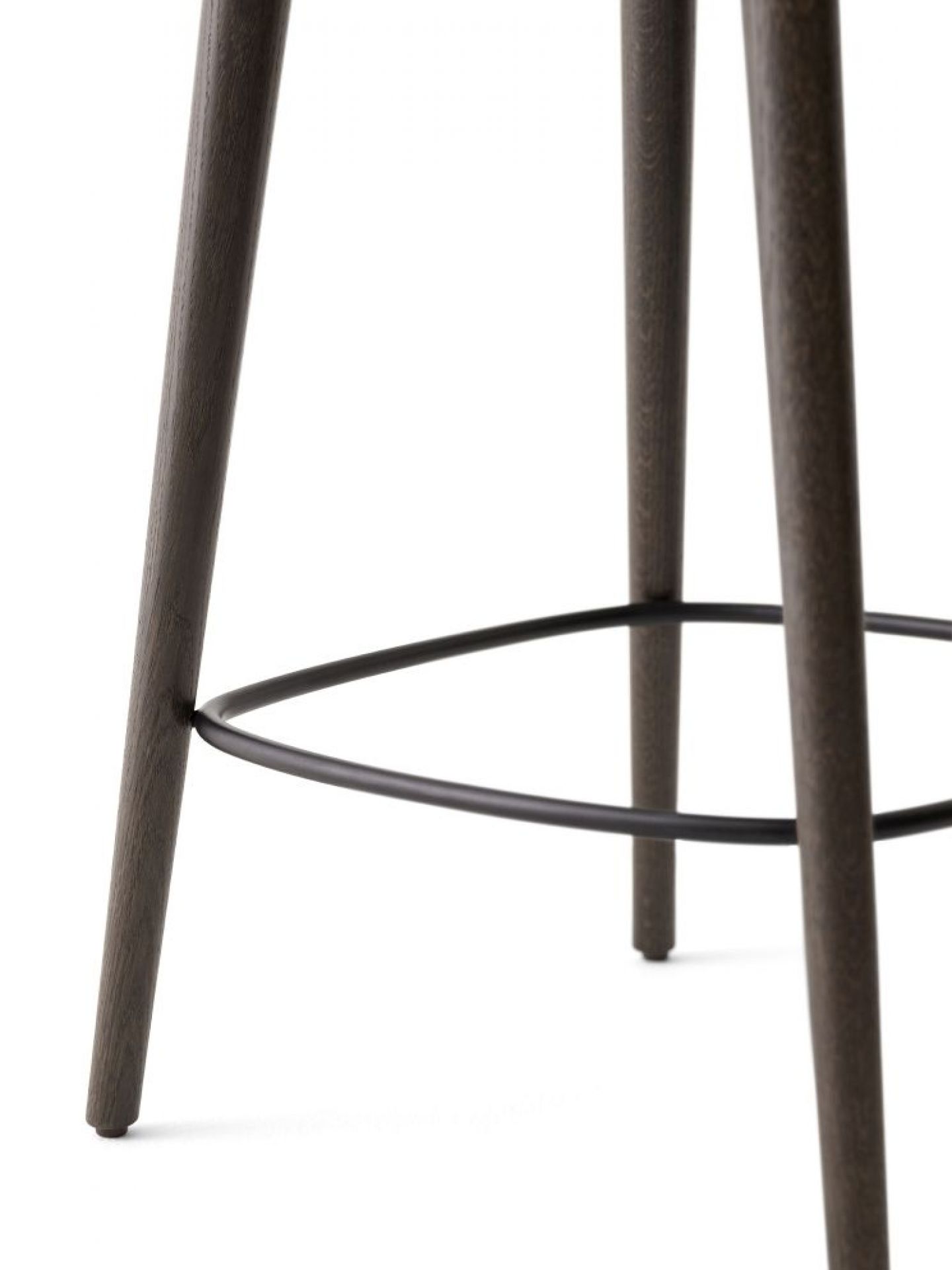 Lodge counter stool dark oak / leather dark brown Vipp