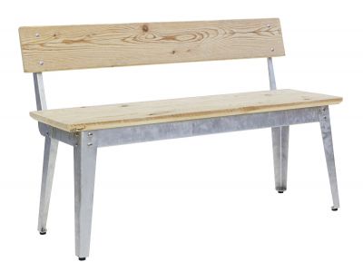 6Grad Outdoor bench with Backrest 125 cm Jan Cray
