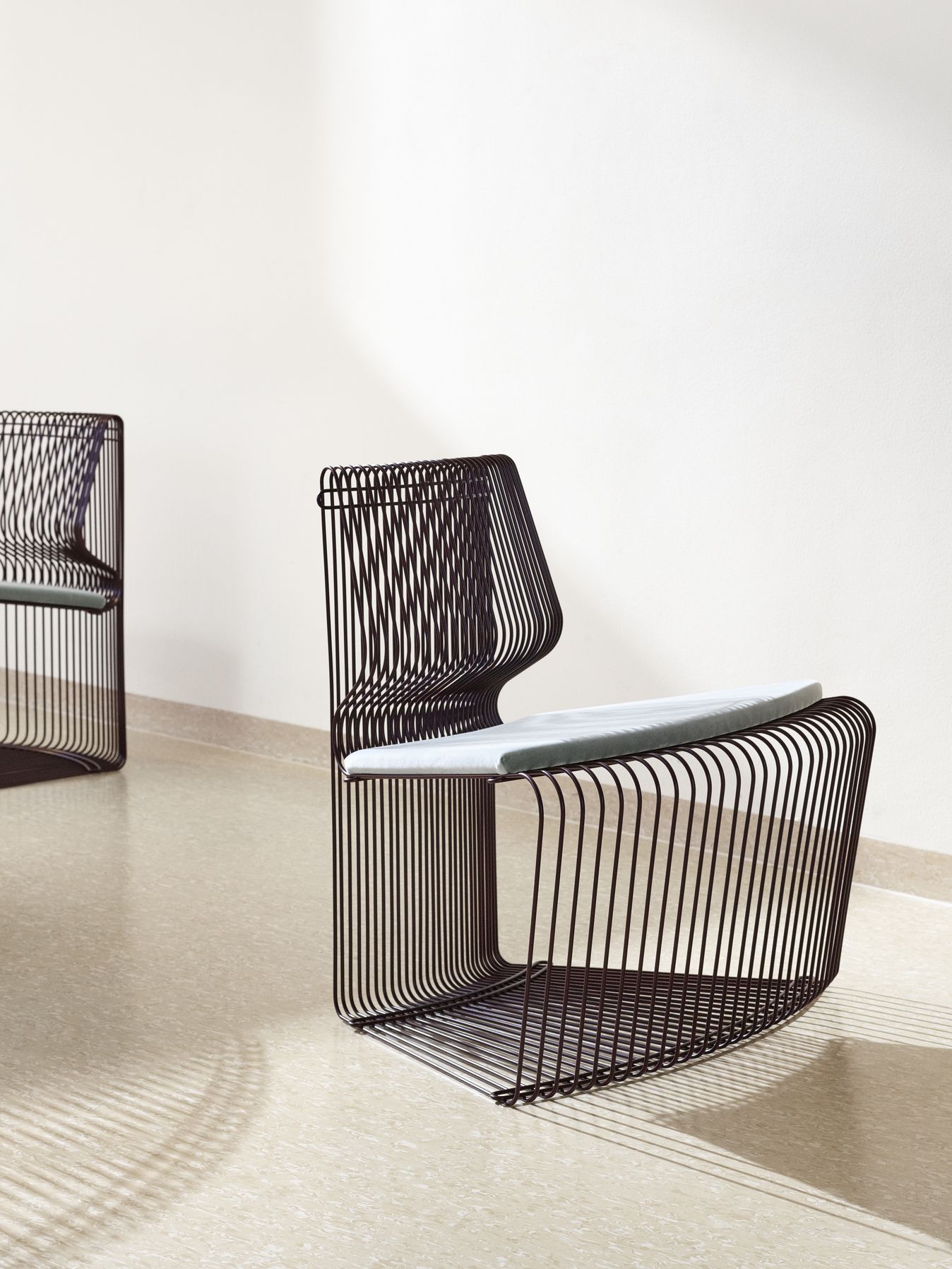 Cushion for Pantonova seat module / wire chair Woven Black Montana