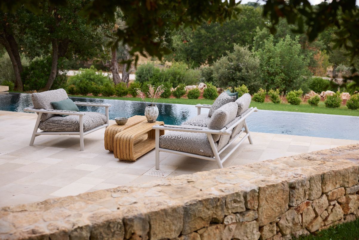 Sticks Lounge Chair Armchair Outdoor Cane-Line frame taupe / cushion sand
