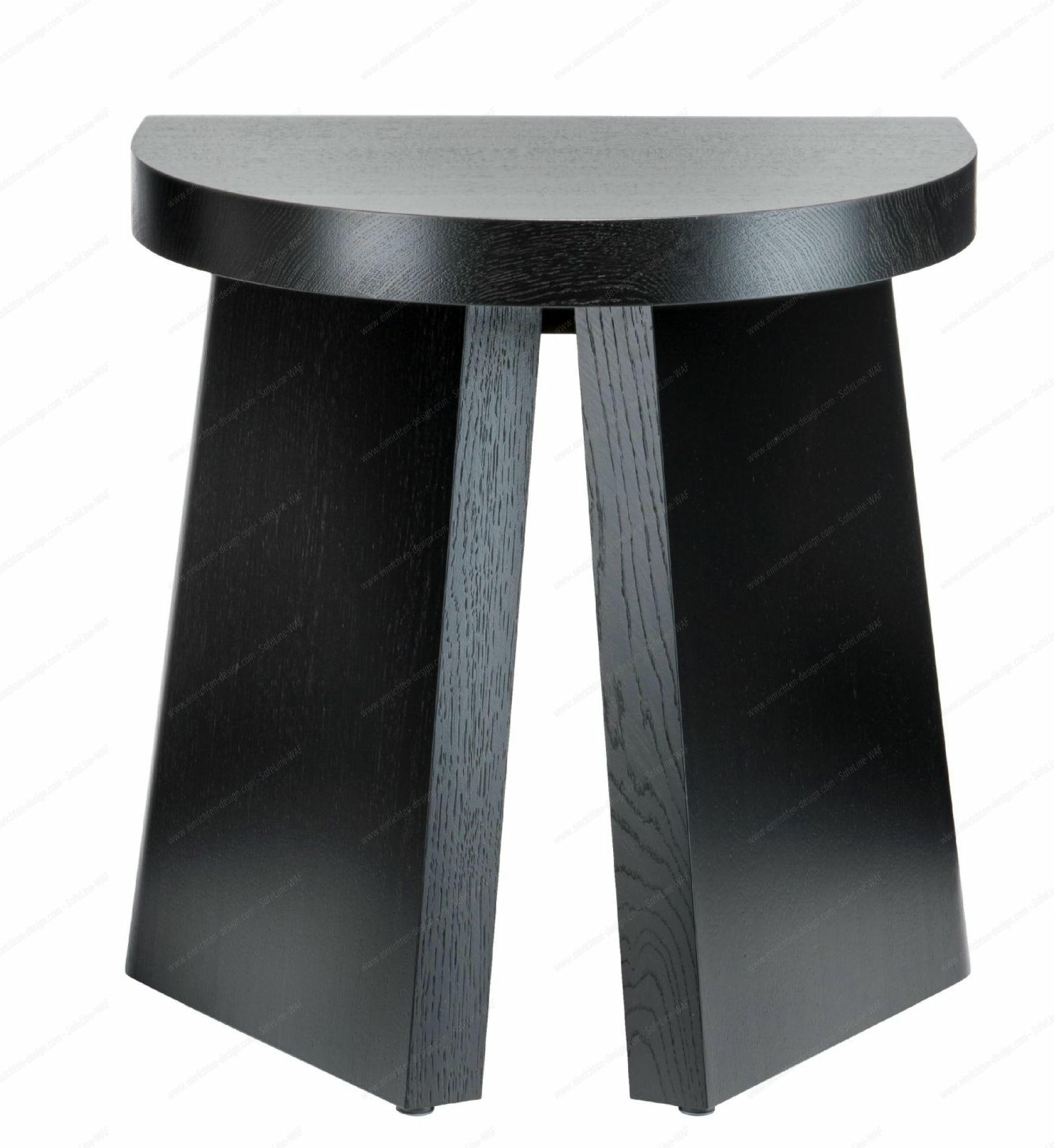 Portao stool Favius Oak stained black
