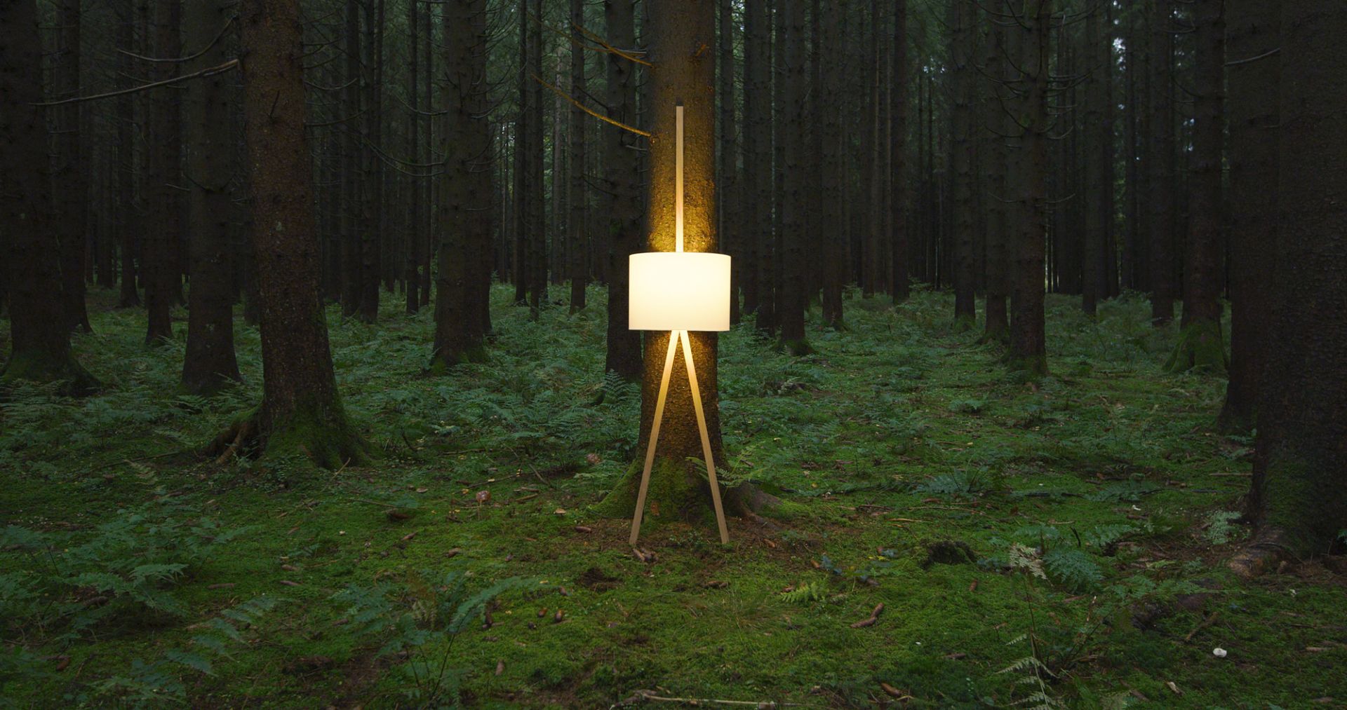 Luca Lean leaning lamp natural oak / white Maigrau