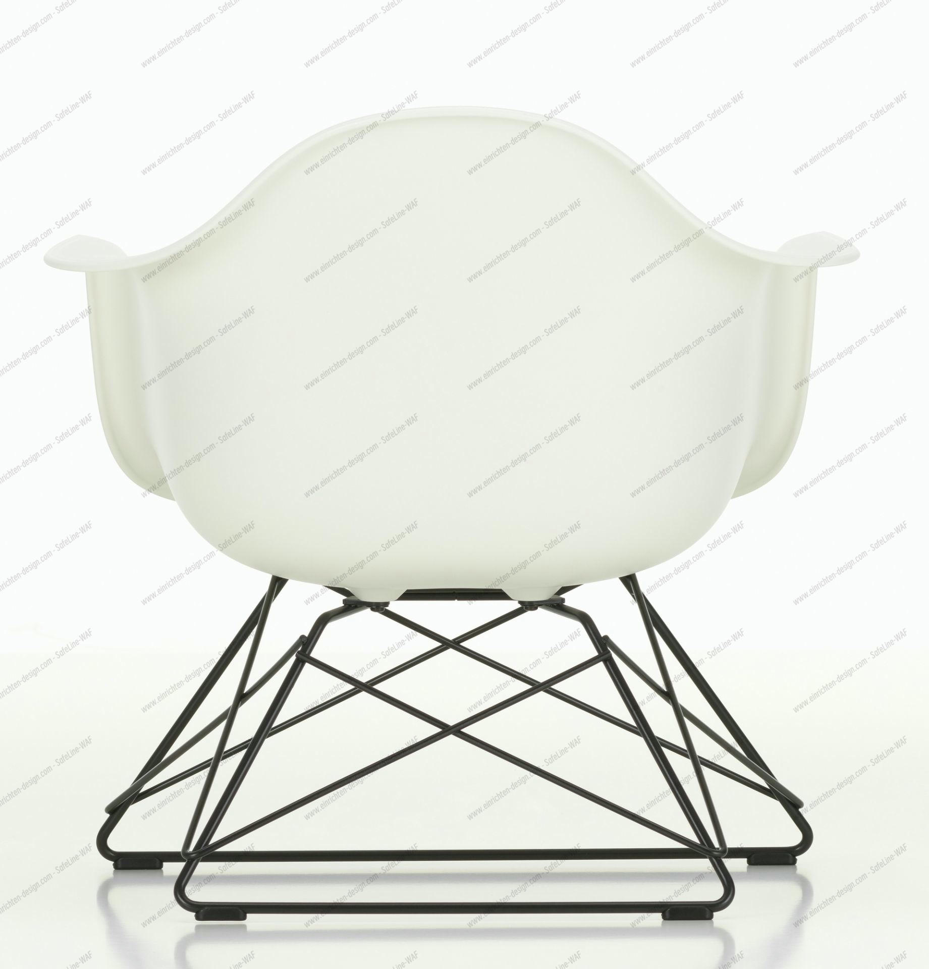 Eames Plastic Arm Chair LAR Chair Vitra White - Chrome