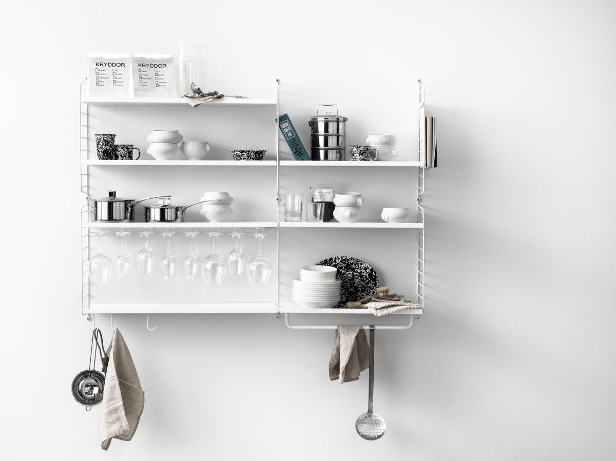 Single Piece Metal Shelf Low Edge W 78 cm String Furniture   